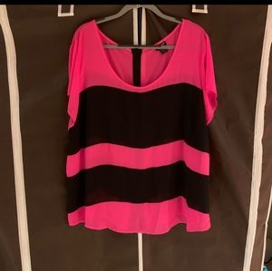 EUC Torrid Striped Blouse - Button Back